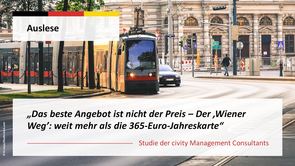 D_steigt_ein's tweet photo. Die im Juli 2019 veröffentlichte Studie "Das beste Angebot ist nicht der Preis" von @civity_de fasst Erkenntnisse zur Wiener #Verkehrspolitik zusammen und zeigt Rückschlüsse für deutsche Großstädte auf. 

➡️ https://t.co/dOjJCxxUgU https://t.co/9g1jr7PrgI