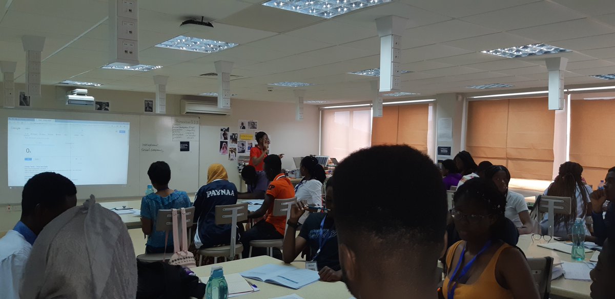 senaagbodjah's tweet photo. In the Entrepreneurship Module of #AshesIX this morning here #atAshesi we have been discussing what #entrepreneurship is.
Our facilitator has been our very own Gracia! https://t.co/Wmzxtumh63