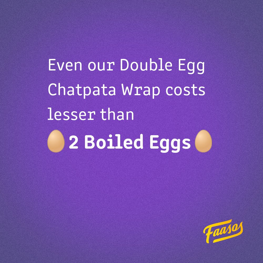 faasos's tweet photo. P. S. Our DOUBLE EGG 🥚🥚 CHATPATA WRAP costs only ₹90/-
Order now from Faasos App or from https://t.co/tYmbxu1oDn
.
.
.
.
#1700for2boiledeggs #boiledeggs #Trending #meme #memeoftheday #mondaymotivation #mondaymood #egg #eggs #eggwrap #EatGoodEatExciting #foodies https://t.co/hend5S0cgx