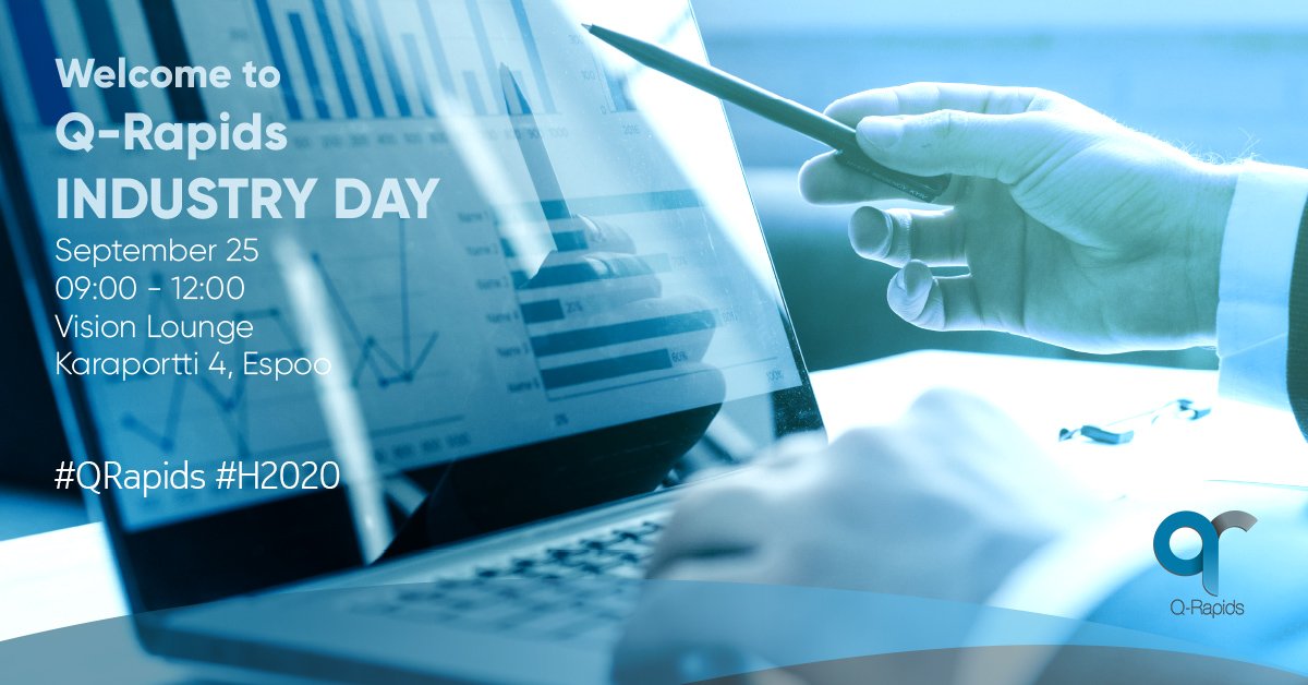 #H2020 funded project Q-Rapids organises industry day in Espoo Finland. Register by September 18th! q-rapids.eu/industry-day-2…