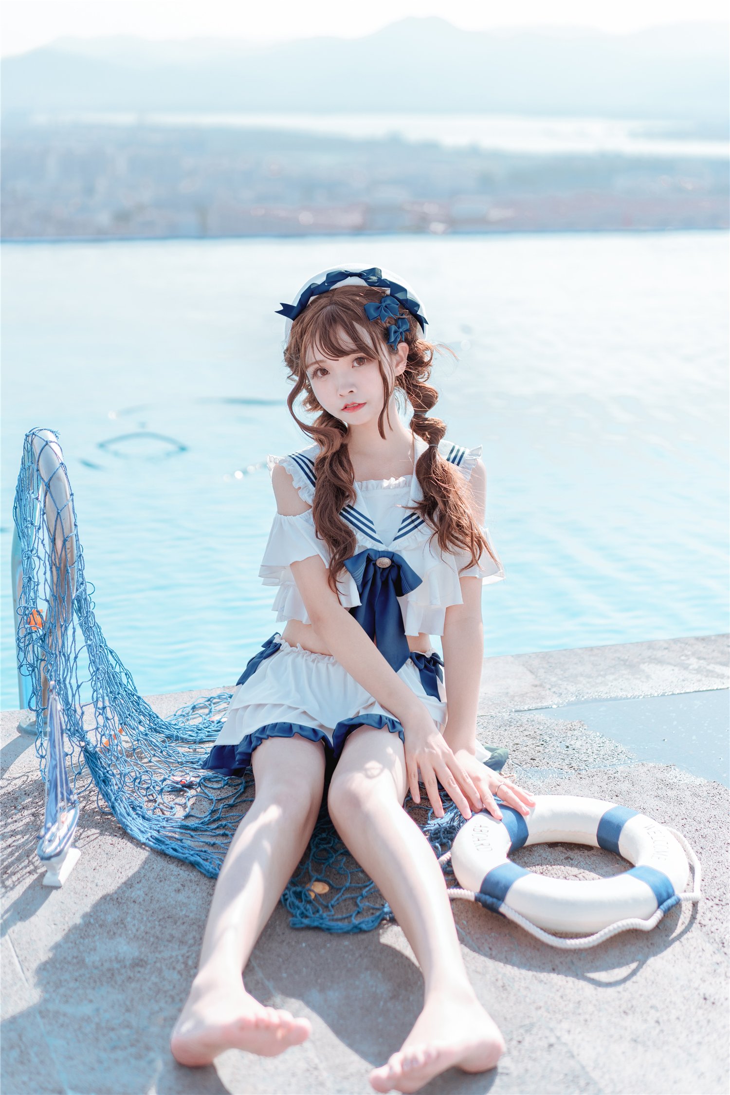 天使界隈ビキニ セーラーフリルビーチ・リゾートTo Alice 夏水着