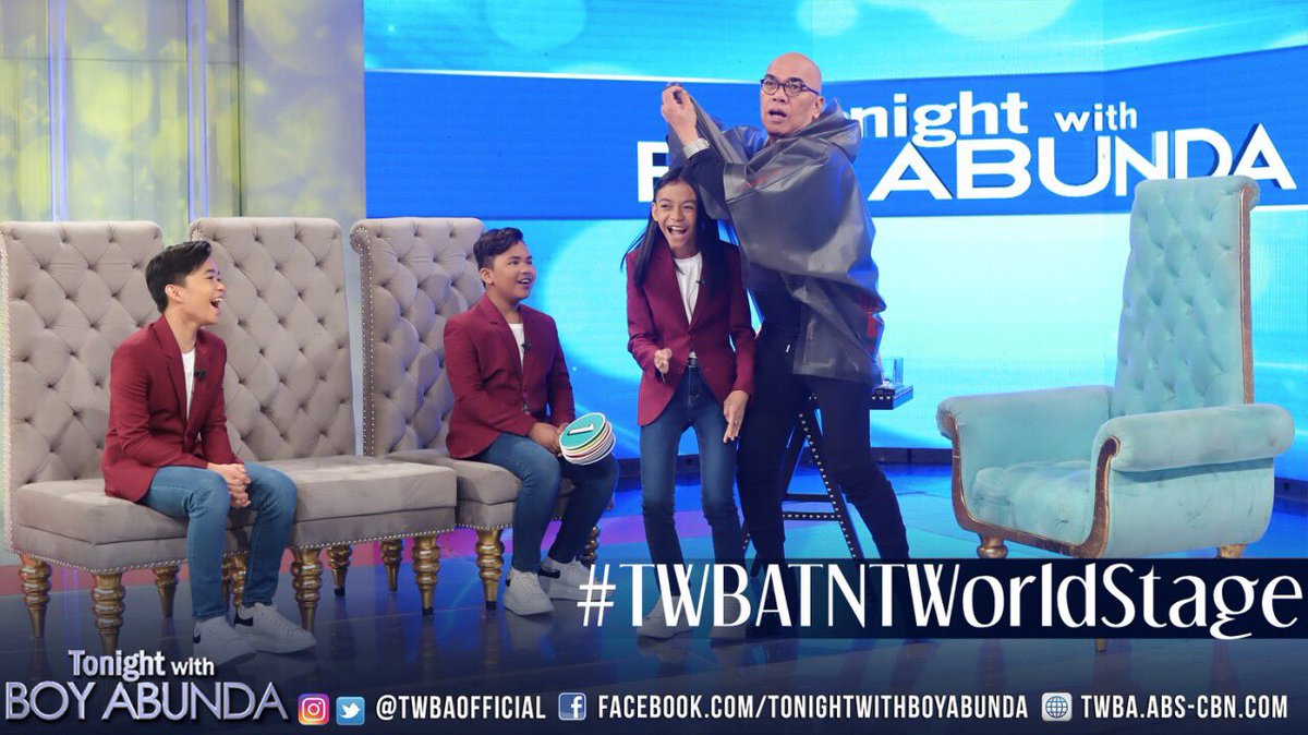 TWBAofficial's tweet photo. The trio is back!! 🤩 Muling makikipagkulitan with kantahan ang TNT Boys with us! Abangan tonight sina Mackie, Keifer and Francis sa kanilang muling pagharap sa King of Talk! 😄 #TWBATNTWorldStage https://t.co/9rWiXNqMLv