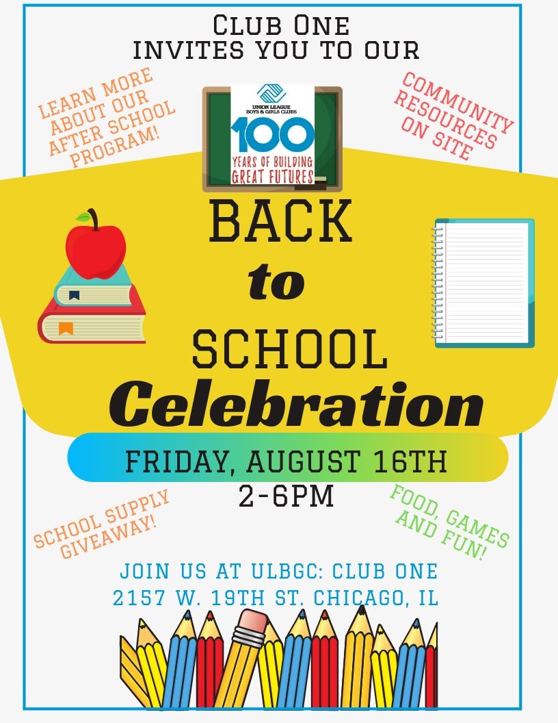 ClubOne2157's tweet photo. Soliciting sponsors for items for our Back to School Celebration this Friday, August 16th! 

-Backpacks
-Hot dogs
-Drinks

Can be reached at a.hernandez7@ulbgc.org if interested! https://t.co/ZSWNpU38UN