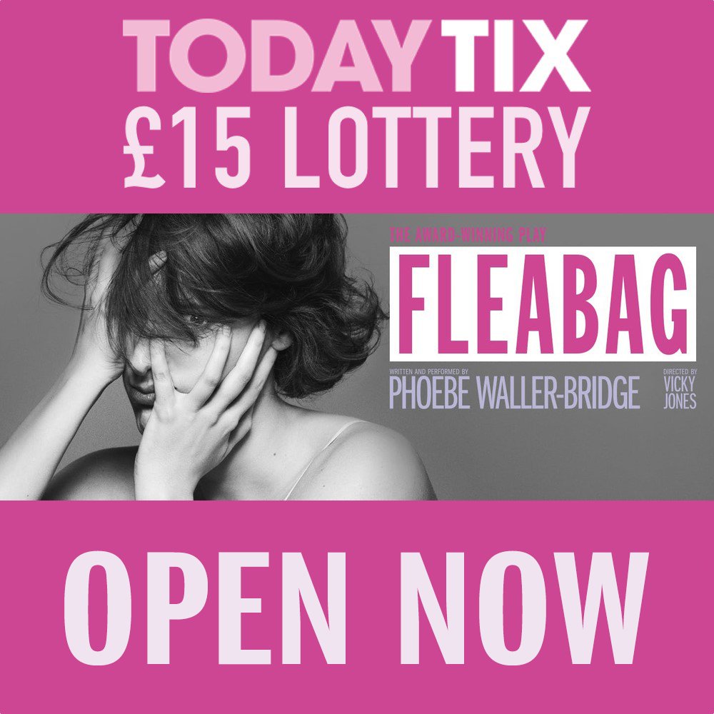 FleabagWestEnd's tweet photo. Now Open: @TodayTixUK £15 Fleabag Lottery 👉 https://t.co/Z2v4lACUWV https://t.co/DdxAy6DdMI