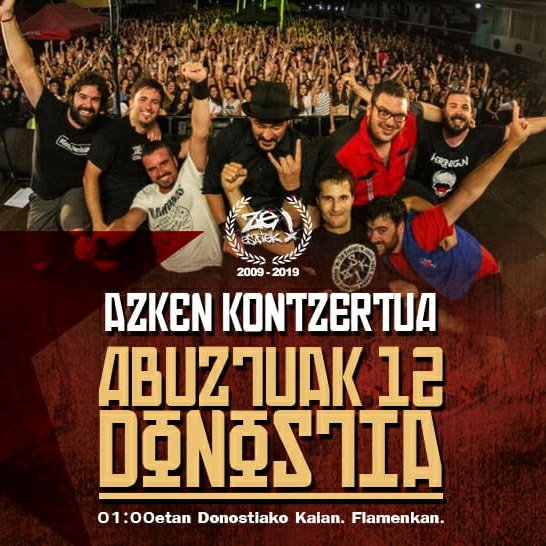 Gaur da eguna. 10 urte dira <a href="/ZeEsatek/">ZeEsatek!</a> jaio zenetik eta gaur hilko da Donostian <a href="/izanpirata/">Donostiako Piratak</a> emango dugun AZKEN KONTZERTU MUNDIALEAN! 

Agurra kriston festaz jantziko dugu. Guk gure aldetik guztia jarriko dugu, zu etortzea baino ez da falta, bazatoz?