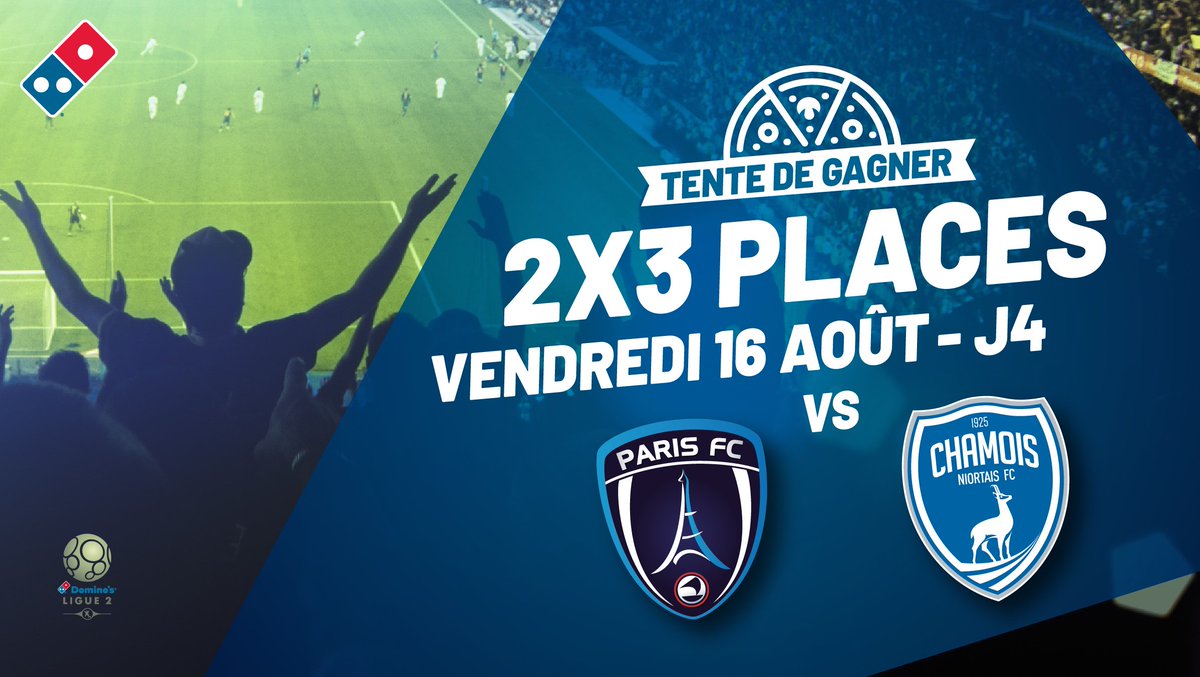 DominosFrance's tweet photo. ⚽️ #Concours #Football @DominosLigue2🍕 
Envie d'aller voir ton équipe préférée pour @ParisFC  - @ChamoisNiortais  ce vendredi ?

1️⃣  #Follow @dominos_pizzafr
2️⃣  #RT le post 
3️⃣  Mentionne la personne avec qui tu voudrais voir le match ! 

Tirage au sort vendredi matin ! https://t.co/ixgV57sv87