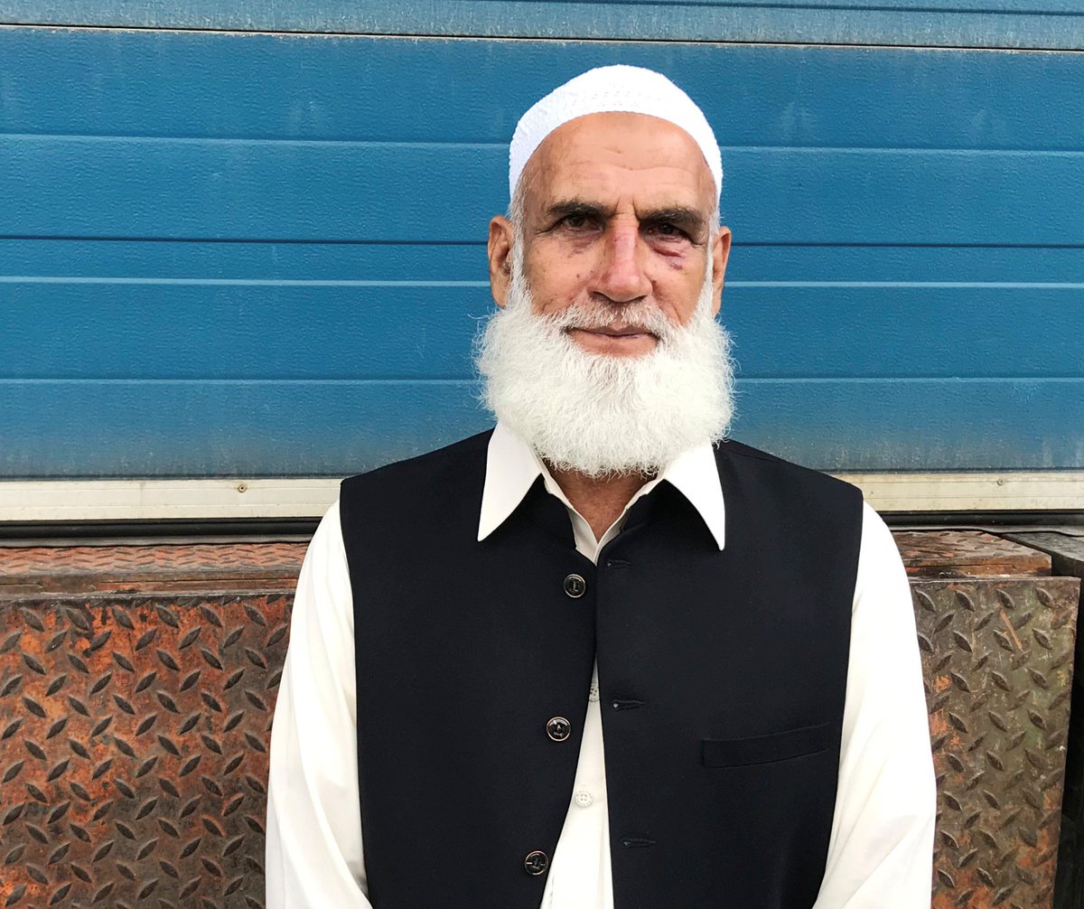 ajplus's tweet photo. A 65-year-old man stopped an alleged gunman from attacking a mosque in Norway by wrestling him to the ground and pulling his guns away.

Mohammad Rafiq is a retired Air Force officer from Pakistan.

The attempted attack is being investigated as possible terrorism. https://t.co/wXzCA7KOsV