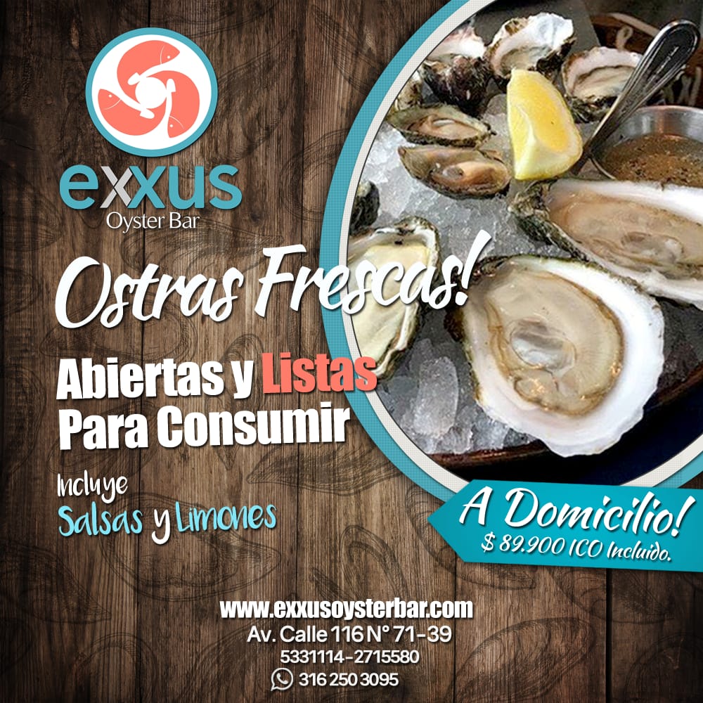 ExxusOysterBar's tweet photo. ¡Feliz inicio de semana!
Tenemos excelentes noticias: ¡¡las #OstrasDelMundo a #Domicilio bajaron de precio!! 😮😬
Pídelas ahora y disfruta de esta maravillosa #oferta.
Pedidos 5331114 / 2715580 / 3162503095
#CalidadExxus #Bogotá https://t.co/l3svX7CVOy