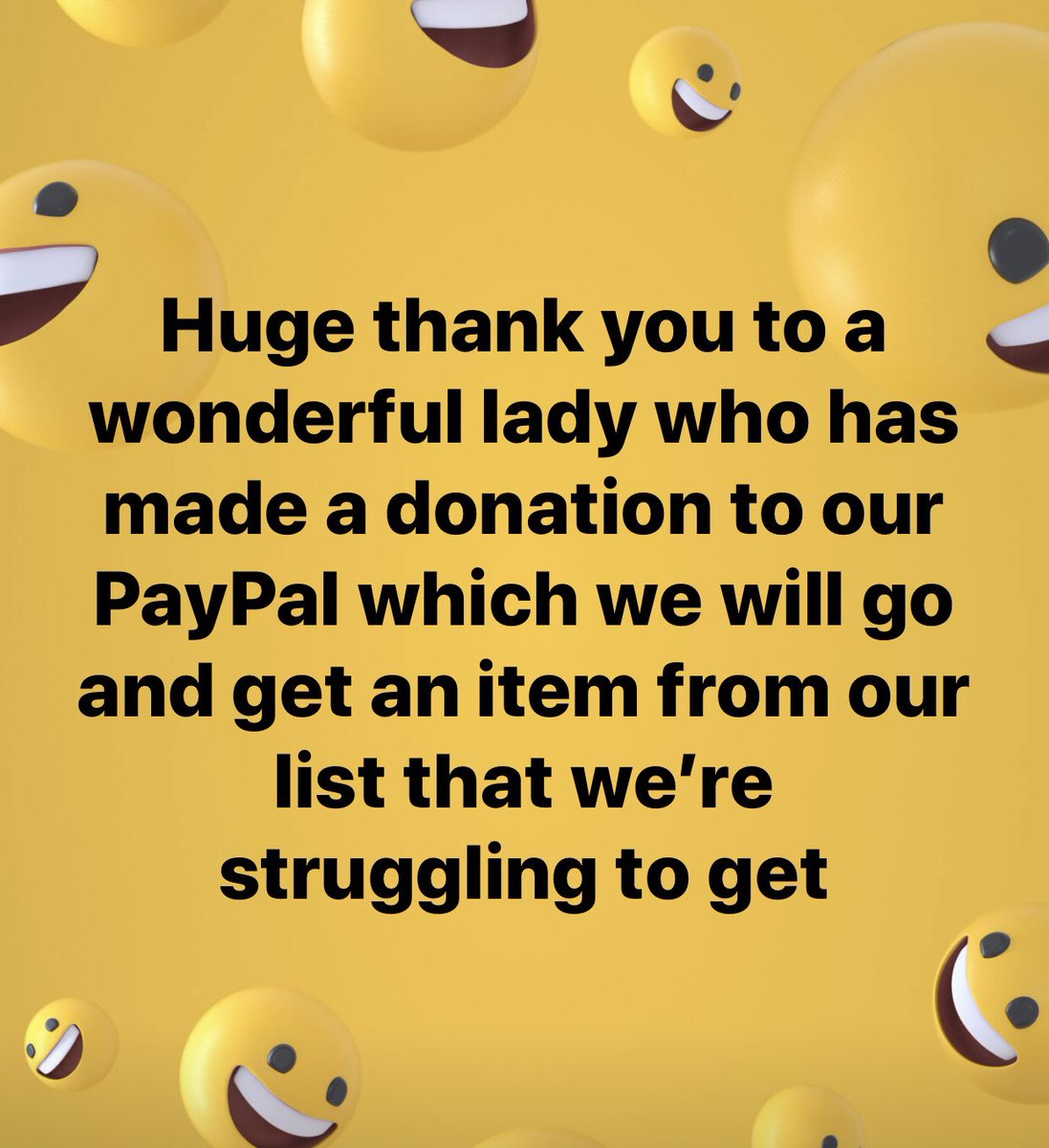 Thank u to this wonderful lady and many others who have donated and bought uniforms