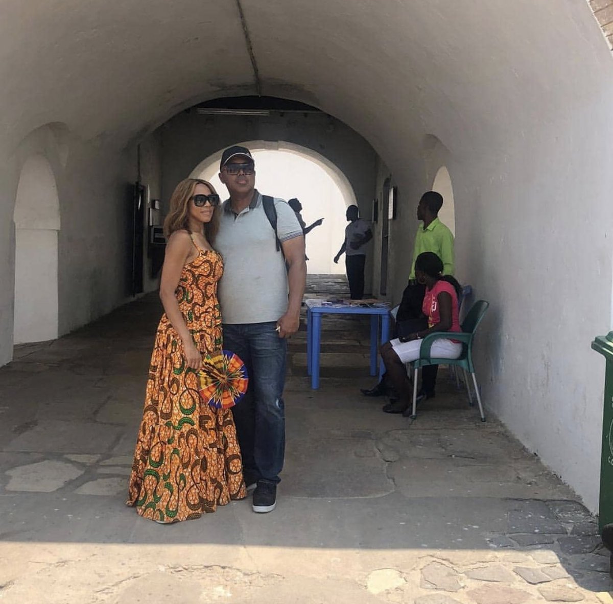 panafestIntExpo's tweet photo. Moments of introspection are necessary when visiting any of the slave dungeons. Deboracox took time out of her busy schedule to see the one in Cape Coast. She is of Guyenese heritage and raised in Canada. It's known that many enslaved Africans were taken to the Caribbean https://t.co/iU1F5dZudq