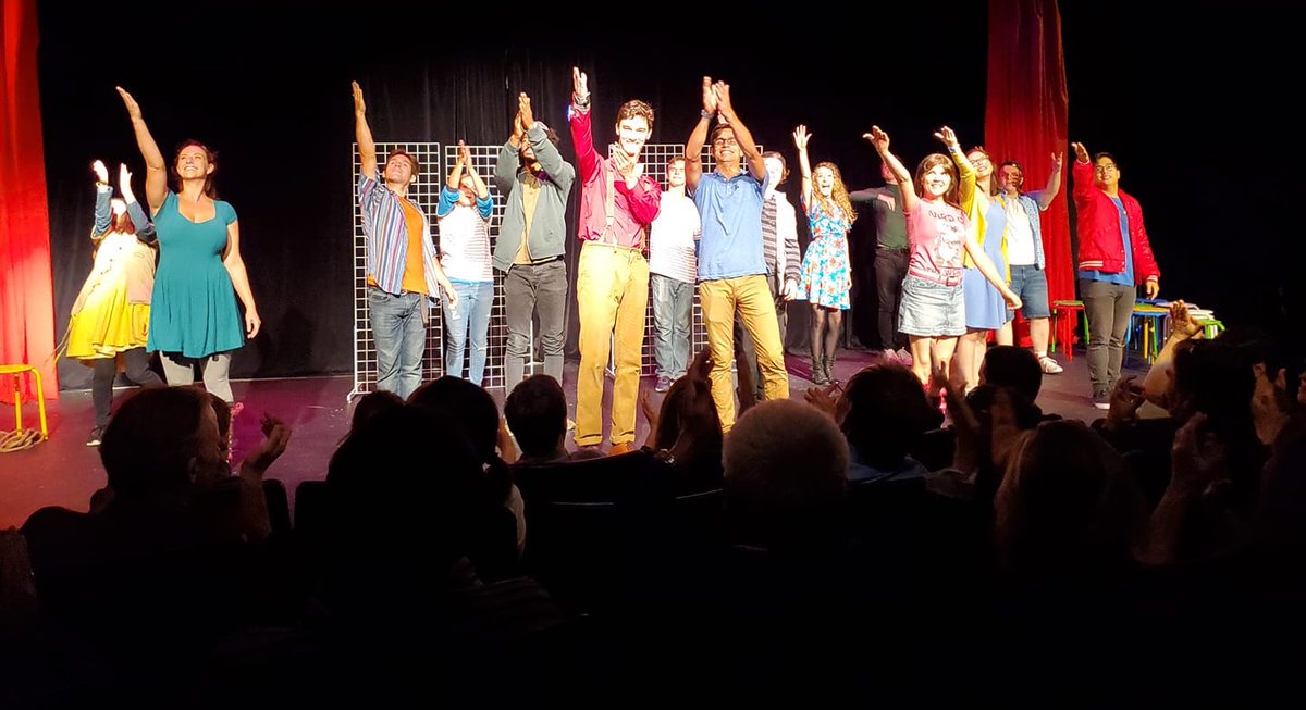 TBPMusical's tweet photo. That's a wrap! The second encore performance marks the end of the 2019 run of The Bully Problem. Tremendous gratitude to everyone who supported or came to see us!

Next stop: cast album!

#hff19 #thebullyproblem #lathtr #latheatre #musicaltheater #newmusicals #hollywoodencore https://t.co/FaoBvGcRXk