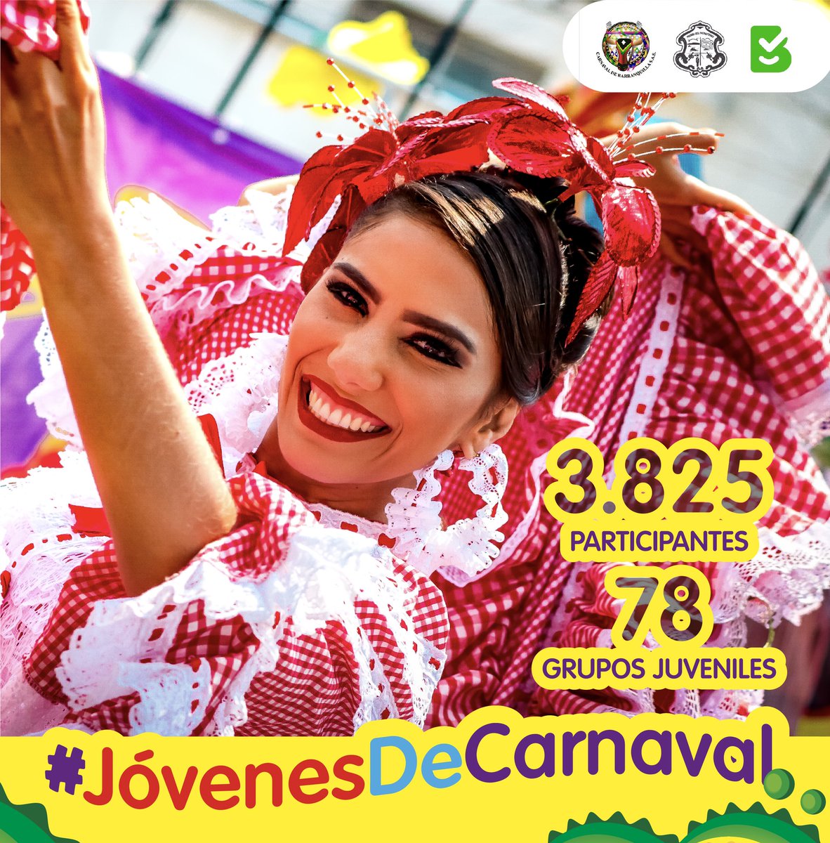 ¡Más de 3.800 #JóvenesDeCarnaval participan año tras año en nuestra fiesta!🎉 Bailando, cantando y reafirmando su amor por las tradiciones que heredaron y que hoy representan orgullosos. ¡Sus sonrisas, creatividad y compromiso al 100% son un gran ejemplo en el #DíaDeLaJuventud!👏🏼