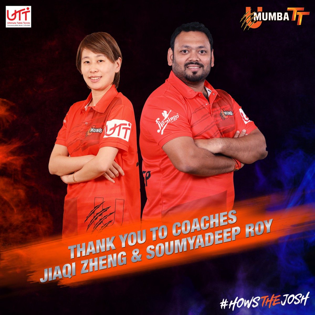 UMumbaTT's tweet photo. The major credit for our paddlers' performance throughout the season goes to both our coaches. Thank you so much for your dedicated guidance and inspiration.
#UltimateAction #LevelAlagHai #MeMumba #UTT #HowsTheJosh #UpTheGame #TT #TableTennisTeam
#TableTennisIndia #Sports https://t.co/4wfrZSsBV4