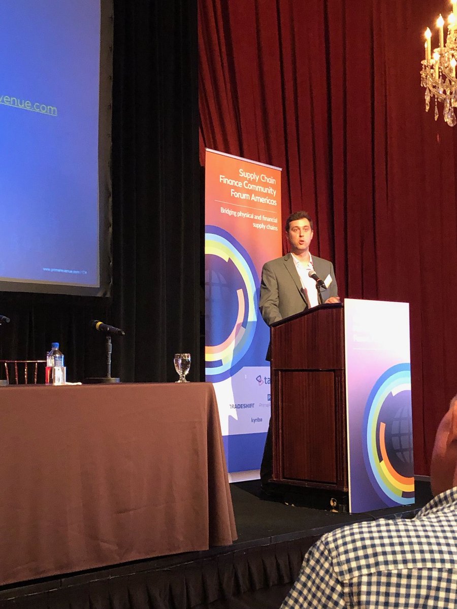 PrimeRevenue's tweet photo. At SCF Forum Americas last week, Tiago Melo was asked to speak about the supply chain finance ecosystem, opportunities for mid-size companies, and why PrimeRevenue is the market leader. #scfamericas https://t.co/ESKWyXKN83