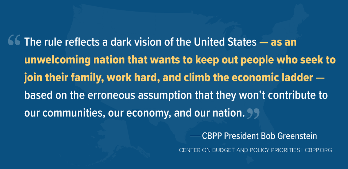 CenterOnBudget's tweet photo. The rule issued today by the Trump admin will harm children &amp; likely keep — or newly split — apart many families. It will also diminish many kids’s long-term prospects because they won’t receive benefits important to their growth: https://t.co/FXyE44nuiy
#ProtectFamilies https://t.co/ffm3rZMgLt
