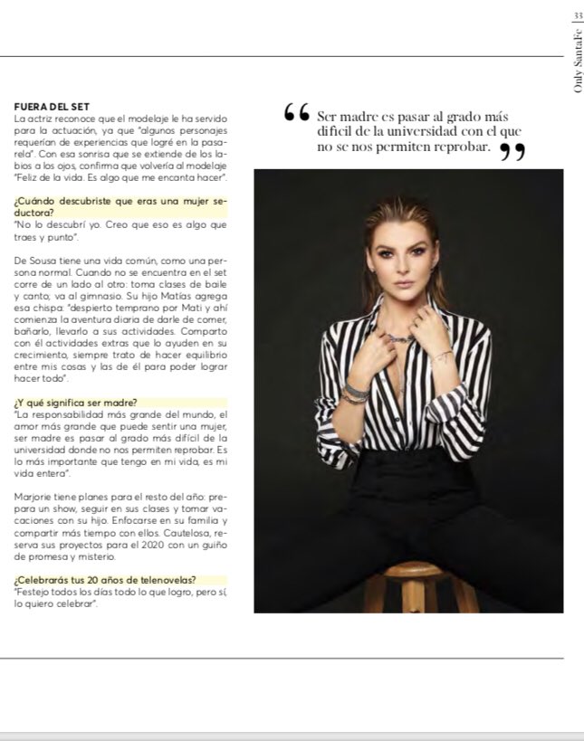 PalomeraGroup's tweet photo. En portada de Agosto para la revista #OnlySantaFe llega @MarjoDSousa para contarnos todo sobre sus proyectos dentro y fuera del set de grabaciones 🙏🏼 ¡No se pierdan esta increíble edición! #PalomeraTalent #PalomeraGroup @alepalomera @alepalomera https://t.co/AGKhuDhxRy