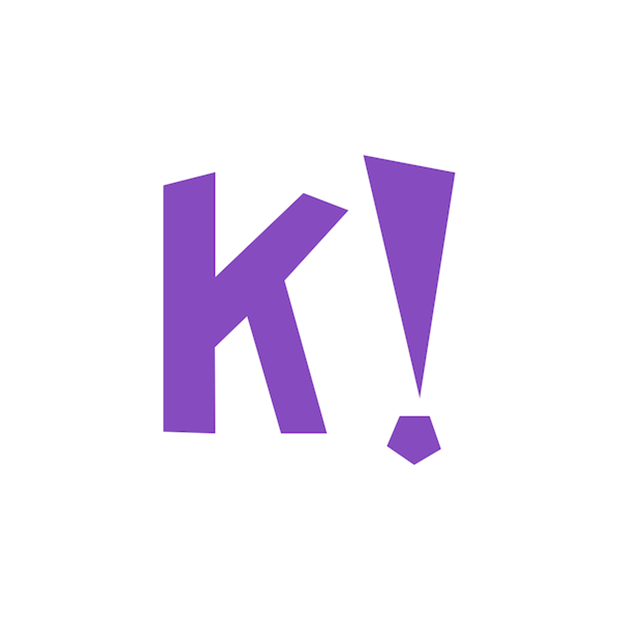 Today's #startup logo is from @GetKahoot!
I read the name 'Kahoot' as if it is from an action comic: 'Ka-Hooot!'. That makes me giggle inside.

So, that #logo couldn't be more appropriate: crooked, edgy and most importantly in violet.