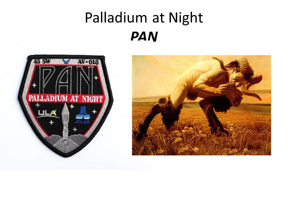 PAN stands for “Palladium at Night”, Palladium is a silvery-white metallic element that is probably present in the satellite. The mission is so secret, said that the name PAN actually stands for “Pick a Name” or PAN is also the name of an ancient horned god important in occultism