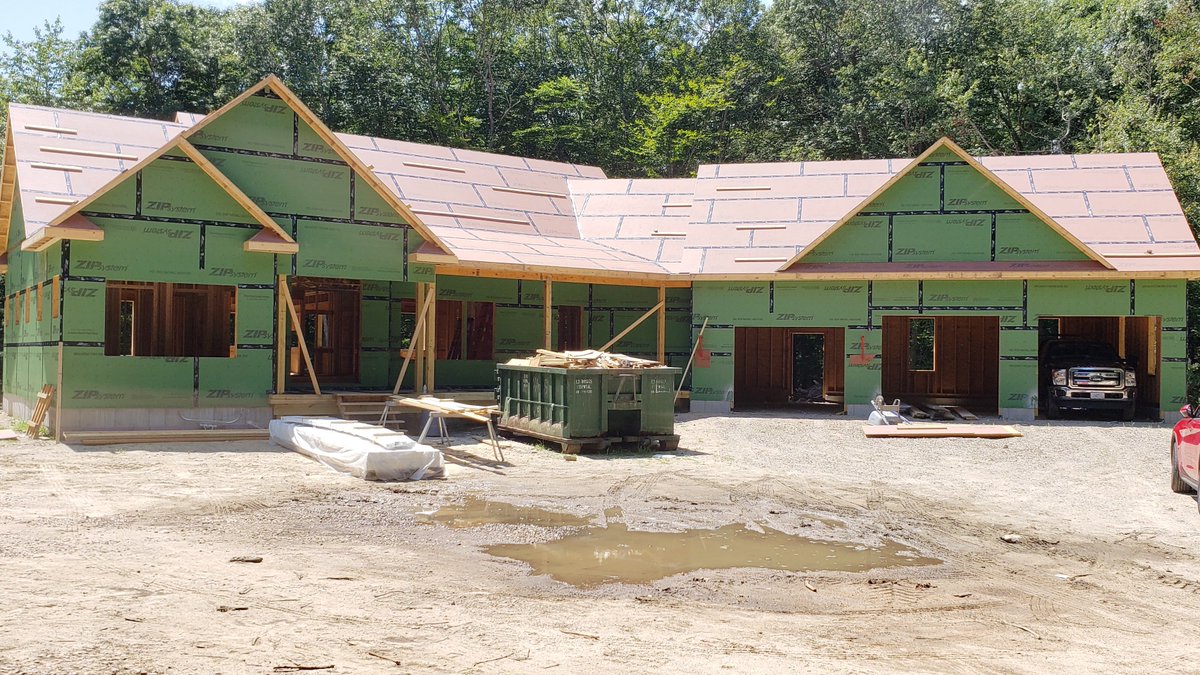 lcarlislearcht's tweet photo. How much progress can be made in less than 2 months? See for yourself! #NewHome #SouthCountyHome #RIArchitect #MondayMotivation #DesignIsRI #401Love https://t.co/Qbc5WegDfA