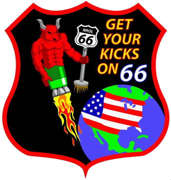 NROL-66, the red Minotaur (as if hailing directly from hell) holding a street sign of the mythical route 66. It is rather difficult not to see an allusion to the devil & the number 666.[ 666 ]Signal to POTUS THEY CONTROL THE MARKET?SIGNAL?THREAT?WELCOME TO THE GLOBAL WAR.Q