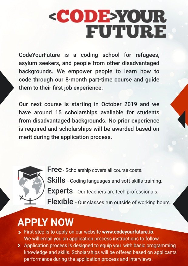 CodeYourFuture tweet media