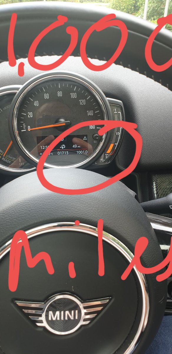 FutureGenRS's tweet photo. Just clicked over 1,000 miles on my #MiniPHEV #mini #PHEV plug in Hybrid.
Very fast and very economical
@MINIUK @MINI https://t.co/krjdmIuAIW