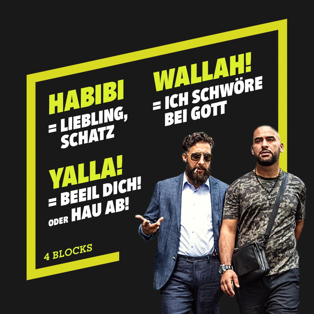❗️AUFGEPASST!❗️ 
Diese Vokabeln solltet Ihr Euch schon mal merken 📝, ab Donnerstag braucht Ihr sie! #4Blocks, Staffel 1, mit <a href="/KhodrKida/">khodr kida ramadan</a>, <a href="/VeyselOffiziell/">Veysel</a>, <a href="/kingmassiv/">Massiv</a> und Frederick Lau! 💪😎