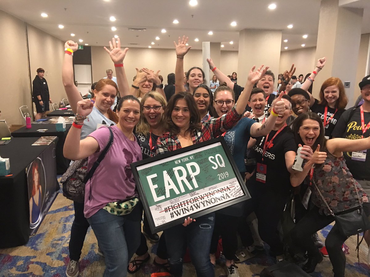 conagentC's tweet photo. #Earpers from #EarpSquare here is your photo with @emtothea I am so sorry my addy names are not pulling up to tag you due to the connection. You stood in the weather to give us EarpSquare 👏 👏 👏 Please identify your beautiful selves. #WynonnaEarp #Fight4Wynonna https://t.co/eeFj6kIsaz