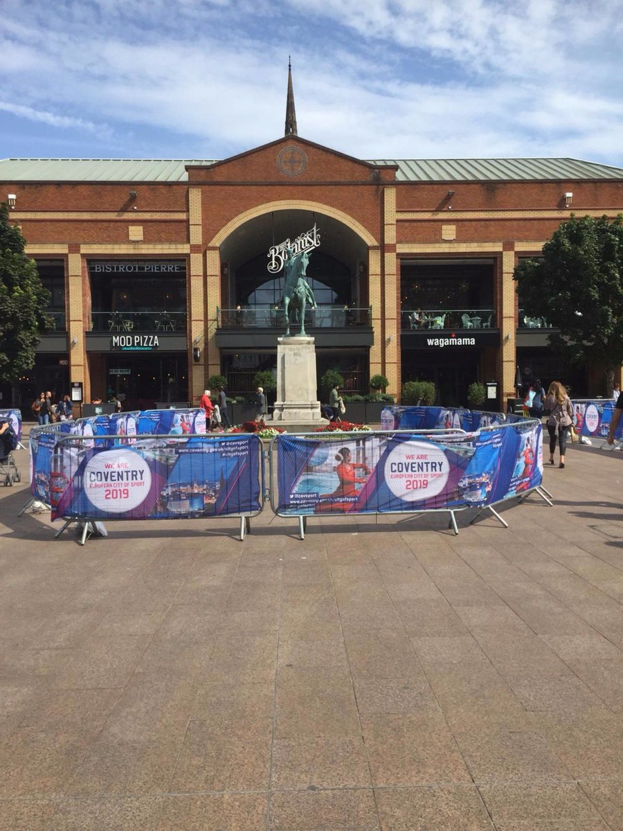 Broadgate is almost ready for #SportsFest2019 tomorrow! 10 days of sports and well-being activities, even bigger and better than before! See you tomorrow! #cityofsport