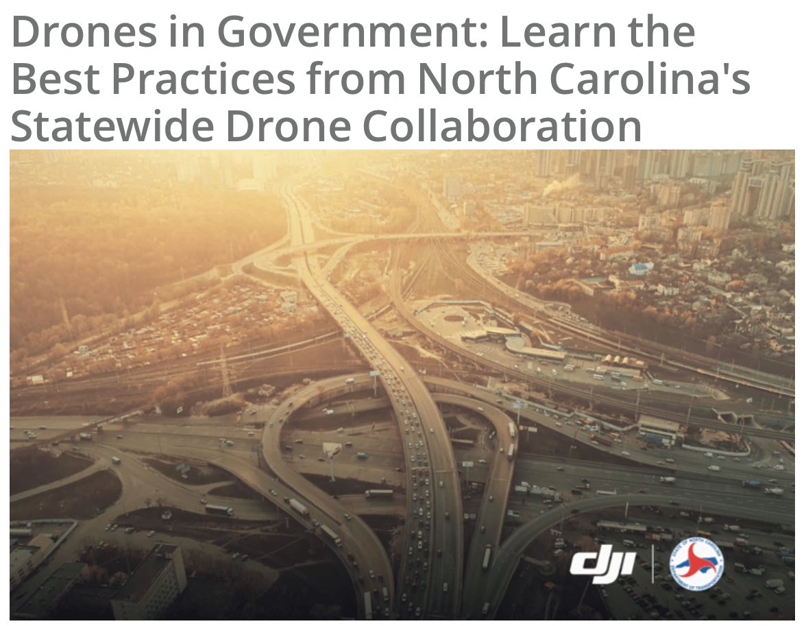 We have released a collaborative white paper on government use of drones. North Carolina has always been a hub and first in aviation. #dronesforgood enterprise.dji.com/mobile/whitepa…