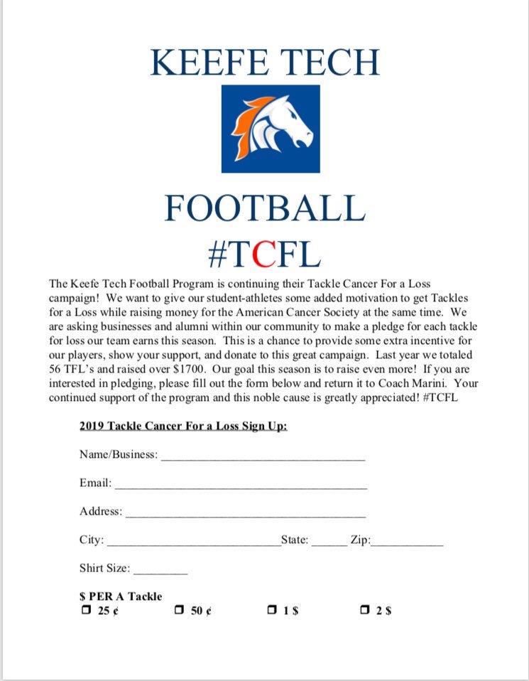 We raised over $4000 the past 3 seasons for the American Cancer Society! We look forward to to having another great season fundraising for this initiative. Please reach out if you would like to make a pledge! #TCFL