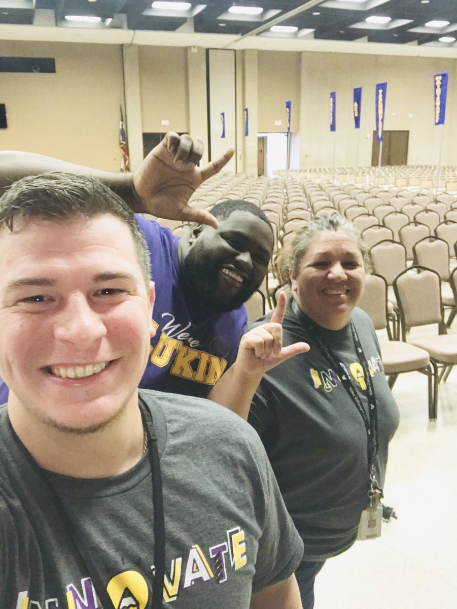Lufkin ISD Convocation set-up is done! #BelieveinLufkin #LimitlessPossibilities #WeChooseLufkin