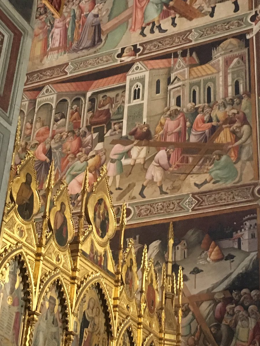 greigburgoyne's tweet photo. It doesn’t get much better than this #Florence #bardiChapel #santaCroche this is the business , #space #expansion #contraction #gesture I’ve been in here 2 hours already .. https://t.co/lhsY1TCP3B