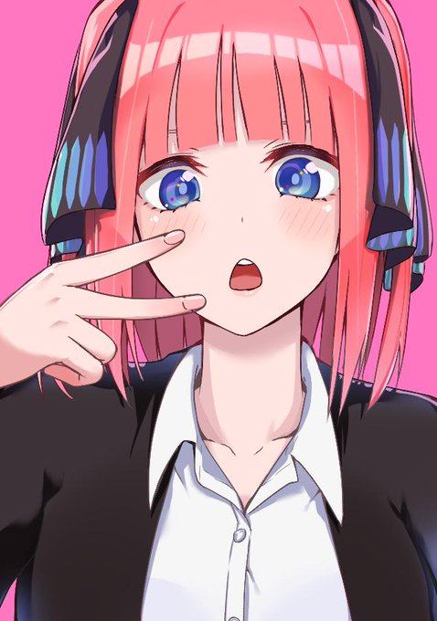 乙姫えび＠C102土曜東ル43aさんがTwitterに投稿した中野二乃(五等分の花嫁)のイラスト。