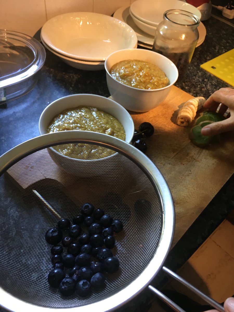 OAK77uk's tweet photo. #VeggiePrep #MilletFlakes #Banana #Kiwi #Blueberries #Blackberries #CacaoPowder #DriedPrunes #Flax & #Hemp Seeds #Turmeric: Some of Potential #Ingredients #Vegetarian #Vegan #PlantBased #WholeFood *VeggieMatica* my collective word for βDoes You Goodβ Hedge Blackberries https://t.co/edYg8hgKeG