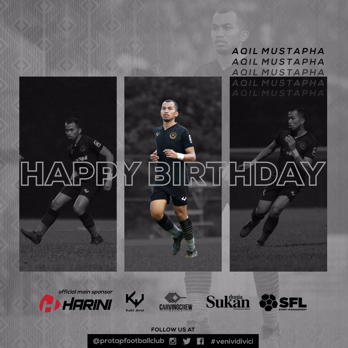 SELAMAT HARI JADI BUAT KAPTEN KAMI, AQIL MUSTAPHA!
.
#Harini
#kakijersidotcom 
#carvingcrewdesign 
#duniasukan
#SFL
#bangsasubang
#venividivici
#protapfc
#ligam3