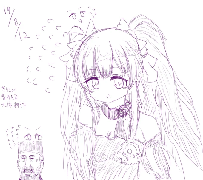 きりこの落描きです 