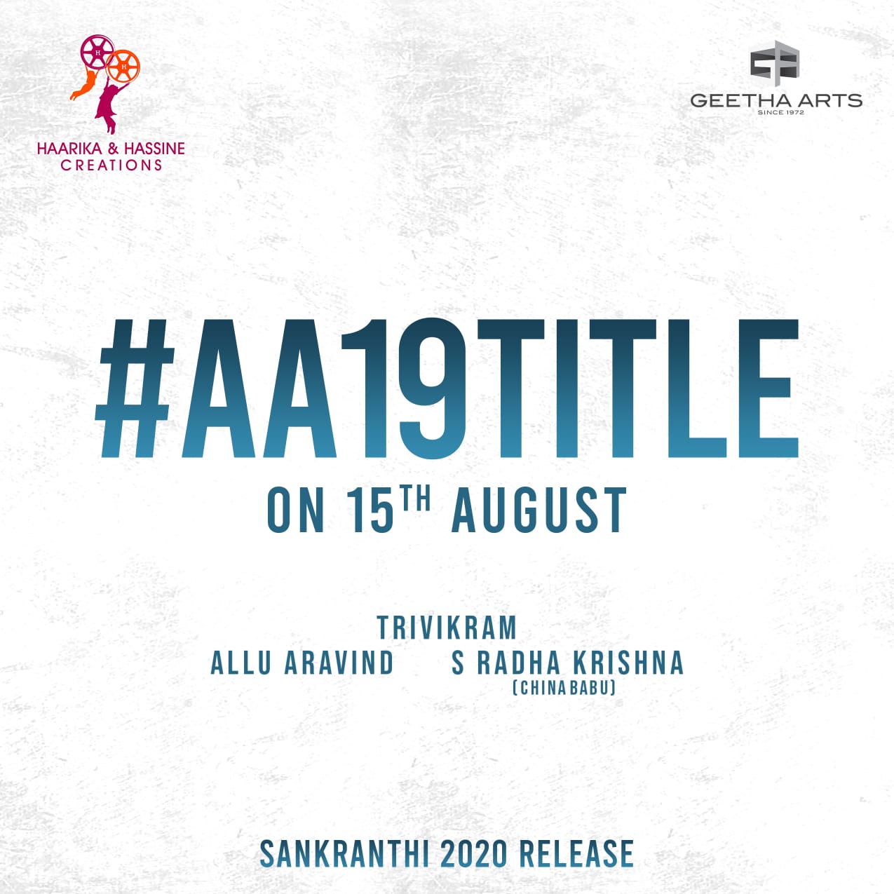AA19Title will be unveiled on 15th August