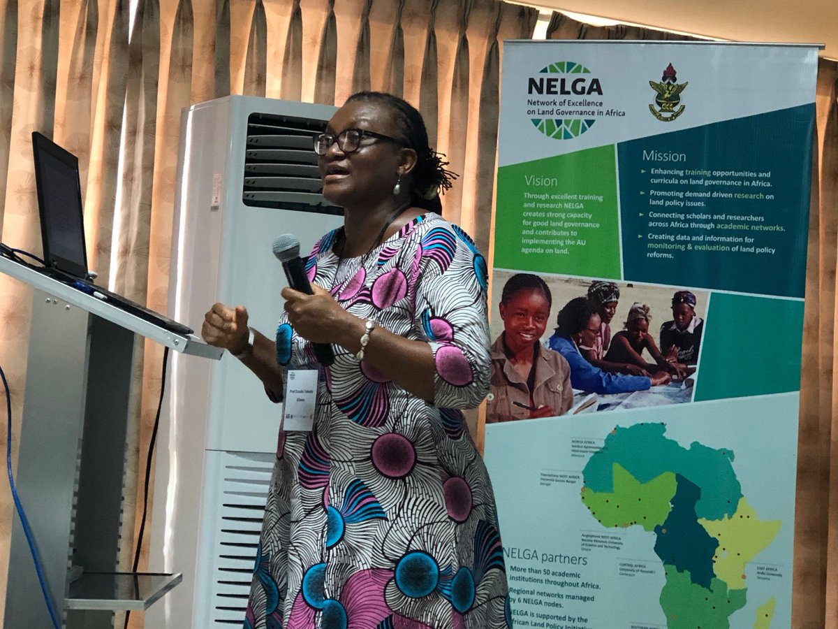 PLAASuwc's tweet photo. Prof @DzodziTsikata is our first speaker of the day. She is providing our participants 'An Introduction to the Political Economy of Land in Africa'. We'll be sharing key points thru-out, and post a summary of the day's talks on our website at the end of the day. #NelgaGhana2019 https://t.co/UMm59VT1oS