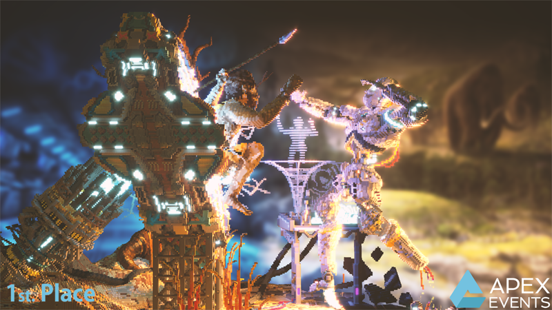 BuildersRefuge's tweet photo. Space-time contest results are in! Special thanks to @Exalted_MC for judging!

- 1st: rawnn &amp; @IDoraken 
- 2nd: @HeavensBlock
- 3rd: @MegRae_MC &amp; @RuggedBuilds 

Prizes provided by @NitricConcepts and @SkycadeBuilds 

Renders by @Immanulll 

Summary at https://t.co/keIFKllJXz https://t.co/QFGUmW4nm5