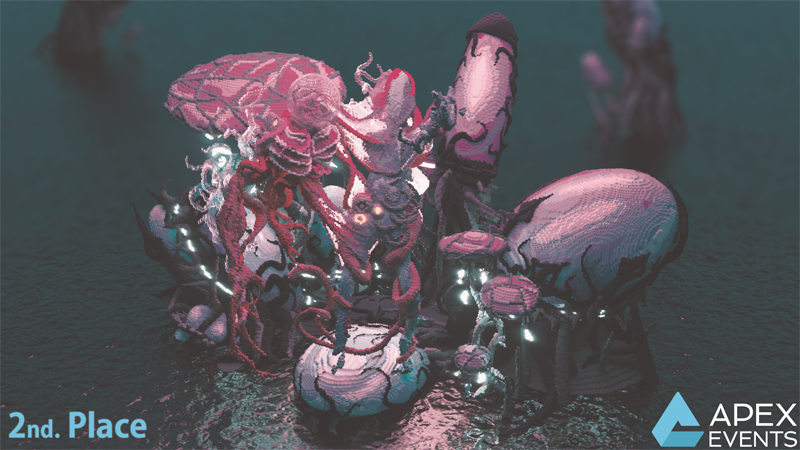 BuildersRefuge's tweet photo. Space-time contest results are in! Special thanks to @Exalted_MC for judging!

- 1st: rawnn &amp; @IDoraken 
- 2nd: @HeavensBlock
- 3rd: @MegRae_MC &amp; @RuggedBuilds 

Prizes provided by @NitricConcepts and @SkycadeBuilds 

Renders by @Immanulll 

Summary at https://t.co/keIFKllJXz https://t.co/QFGUmW4nm5