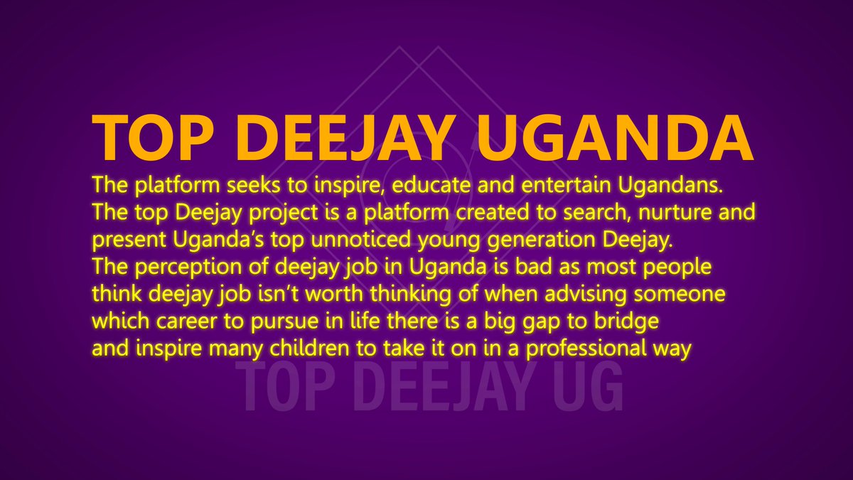 Sign up today and be part of the topdeejayuganda competition