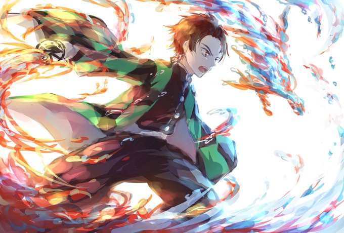 sugataさんがTwitterに投稿した竈門炭治郎(鬼滅の刃)のイラスト。