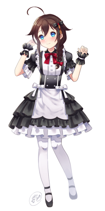 「black footwear maid」 illustration images(Oldest)