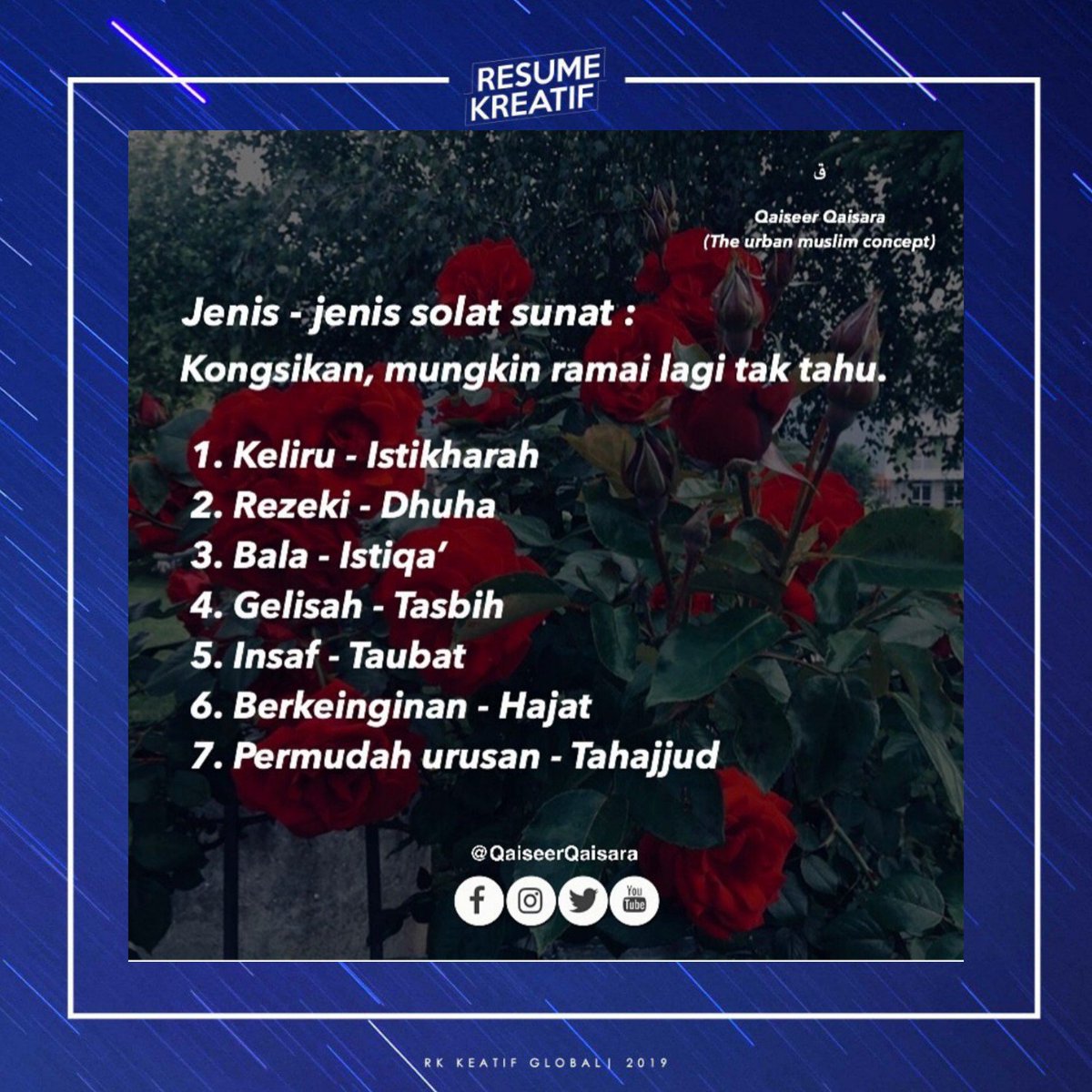 Resume Kreatif On Twitter Jenis Jenis Solat Sunat Kongsikan Mungkin Ramai Lagi Yang Tak Tau Https T Co Fuvvvkungz Twitter