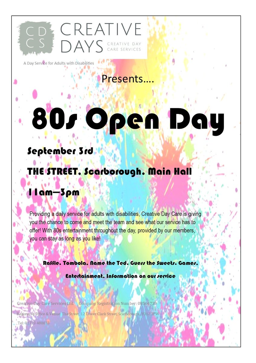 Join us for our 80s Open Day at The Street in Scarborough to learn more about the service we provide for adults with disabilities