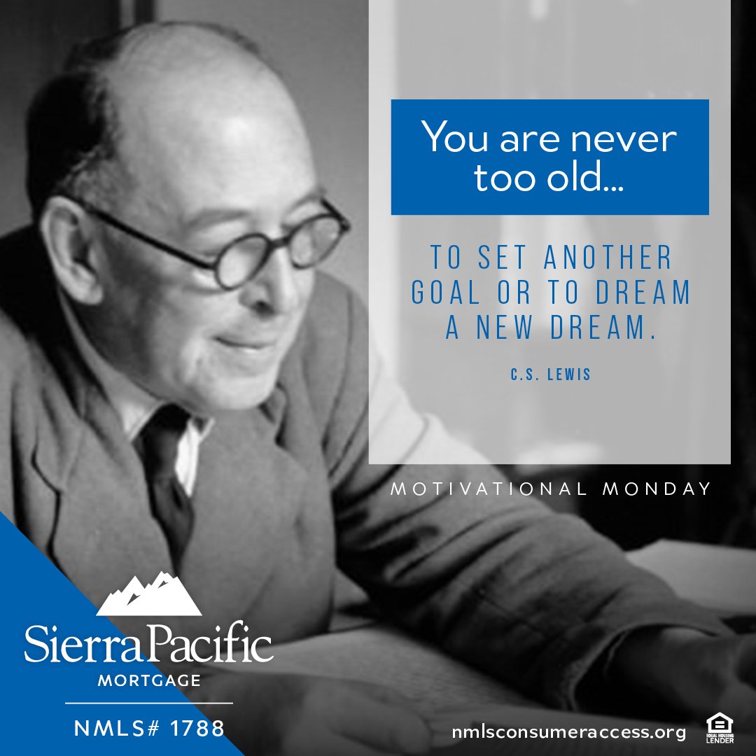 Good morning, all! Here is some motivation for Monday! Remember to set those goals and never stop #dreaming. Have a wonderful week! NMLS #1788 #motivationmonday #sierrapacificmortgage