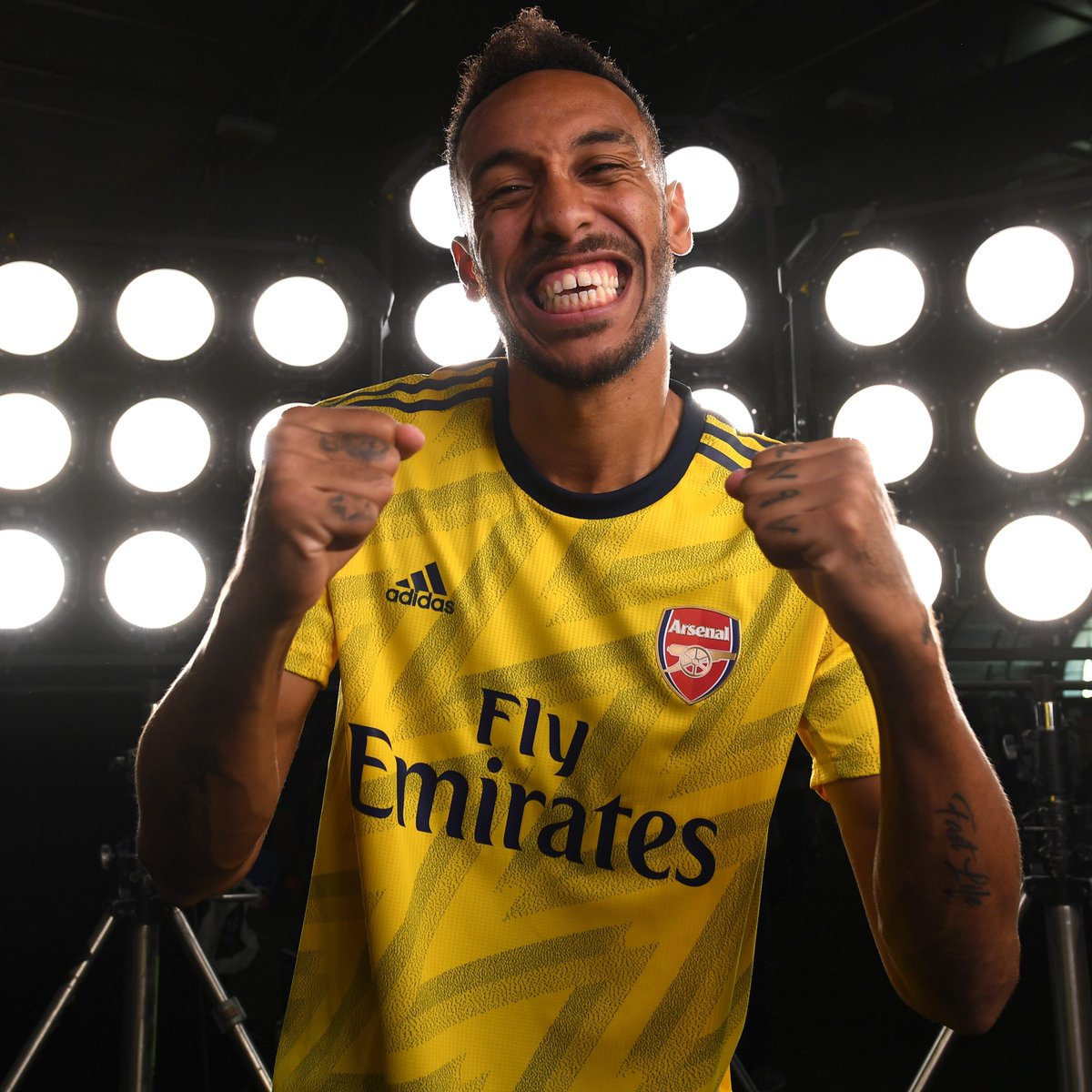 Arsenal's tweet photo. No Arsenal player has scored more goals in their first 50 @premierleague appearances for us than Auba 👏

5⃣0⃣ games
3⃣3⃣ goals

Keep 'em coming, @aubameyang7 😎 https://t.co/DQH7d1hl8r