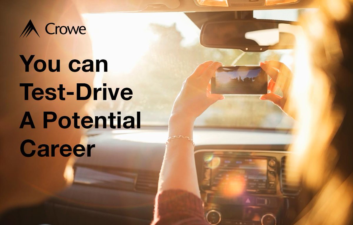 Crowe_RS's tweet photo. Internship allows you to test-drive a potential career and change direction if you do not like the job. We are looking for our first generation of winter inters – more info - https://t.co/FOO27iyVuc
#CroweWinterInterns #CroweSerbia #WeAreCrowe #Audit #Advisory https://t.co/jtdvOR8PKz