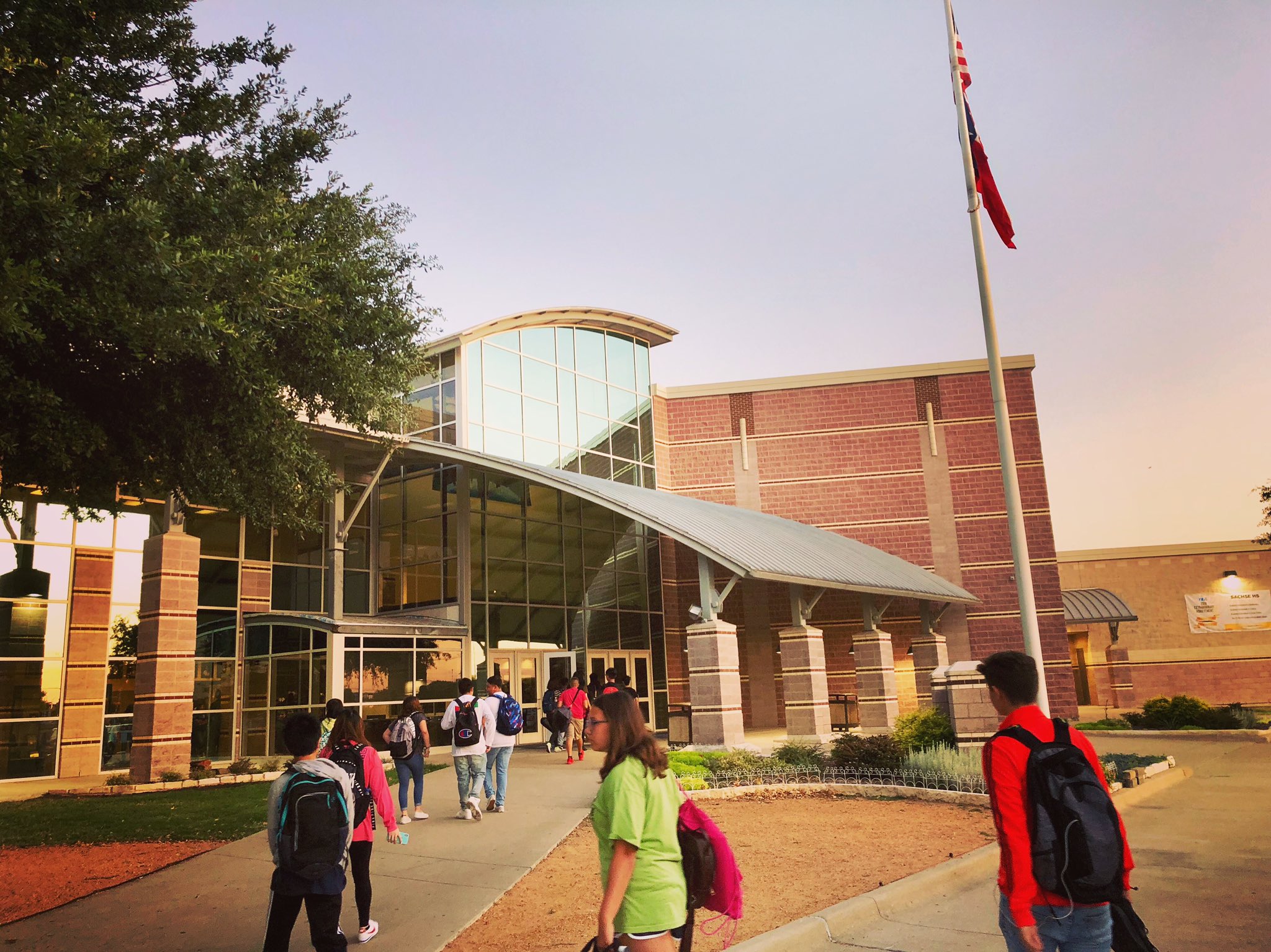 Sachse High School on Twitter "The first sunrise of the new school